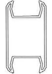 Image du produit POTEAU DROIT 2 DIRECTIONS BLANC 96X50 MM de Polydis Plastiques