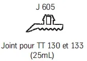 Image du produit JOINT SERRAGE SUPERIEUR J605 2x25ml de Polydis Plastiques